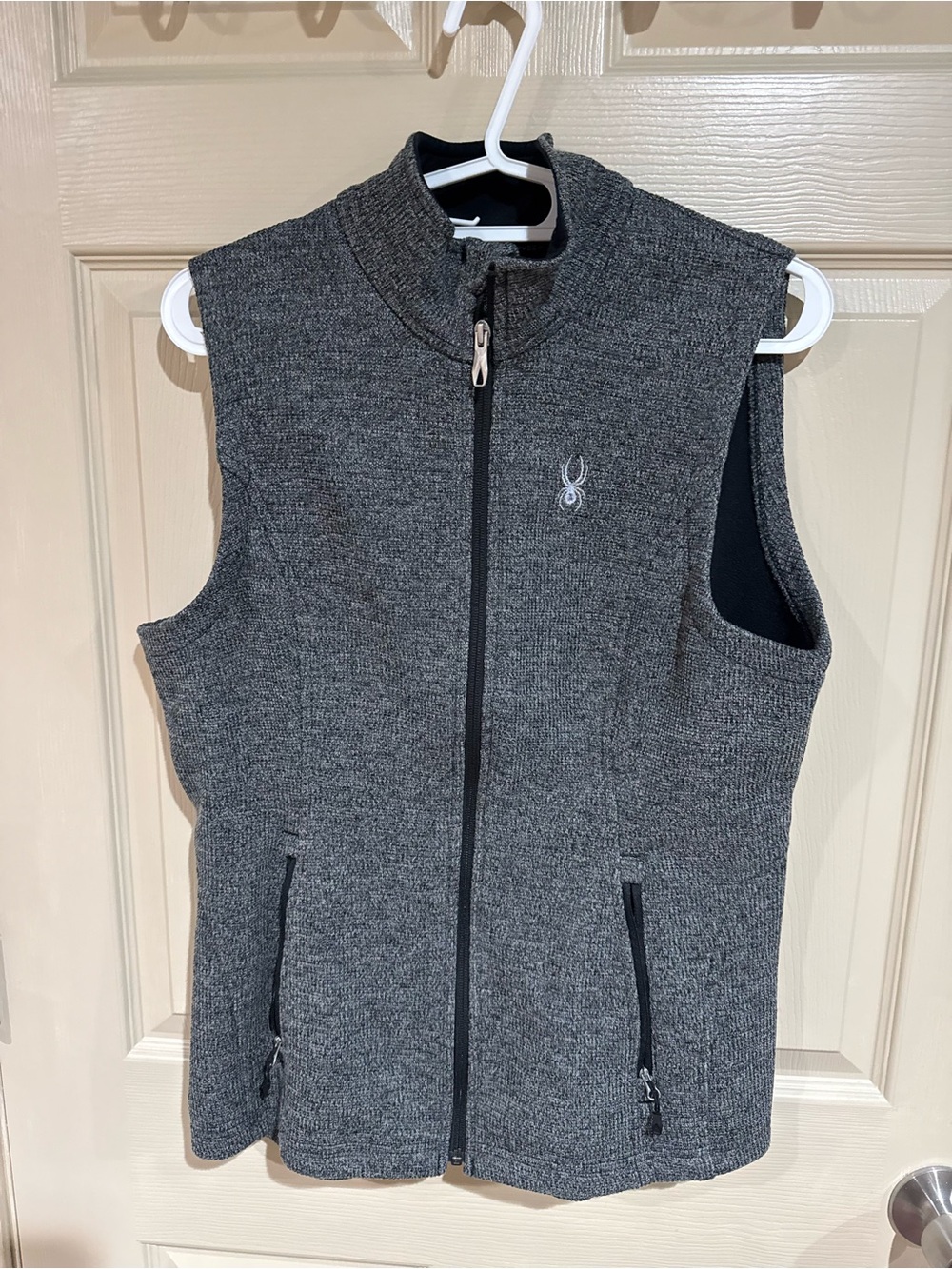 Spyder Women's Charcoal Gray Zip Front Knit Vest